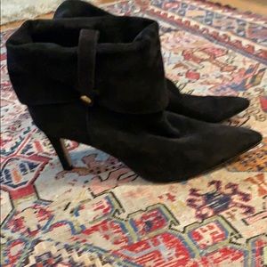 Vintage Calvin Klein Bethany Black suede Bootie 7.5 Y2K